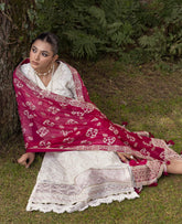Embroidered Chiffon Dupatta - Xenia SHAQRAA Set